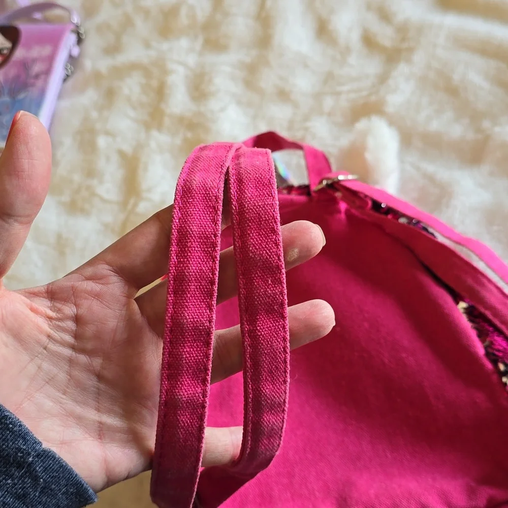 Cat‎ & Jack pink flip sequin unicorn 🦄 backpack